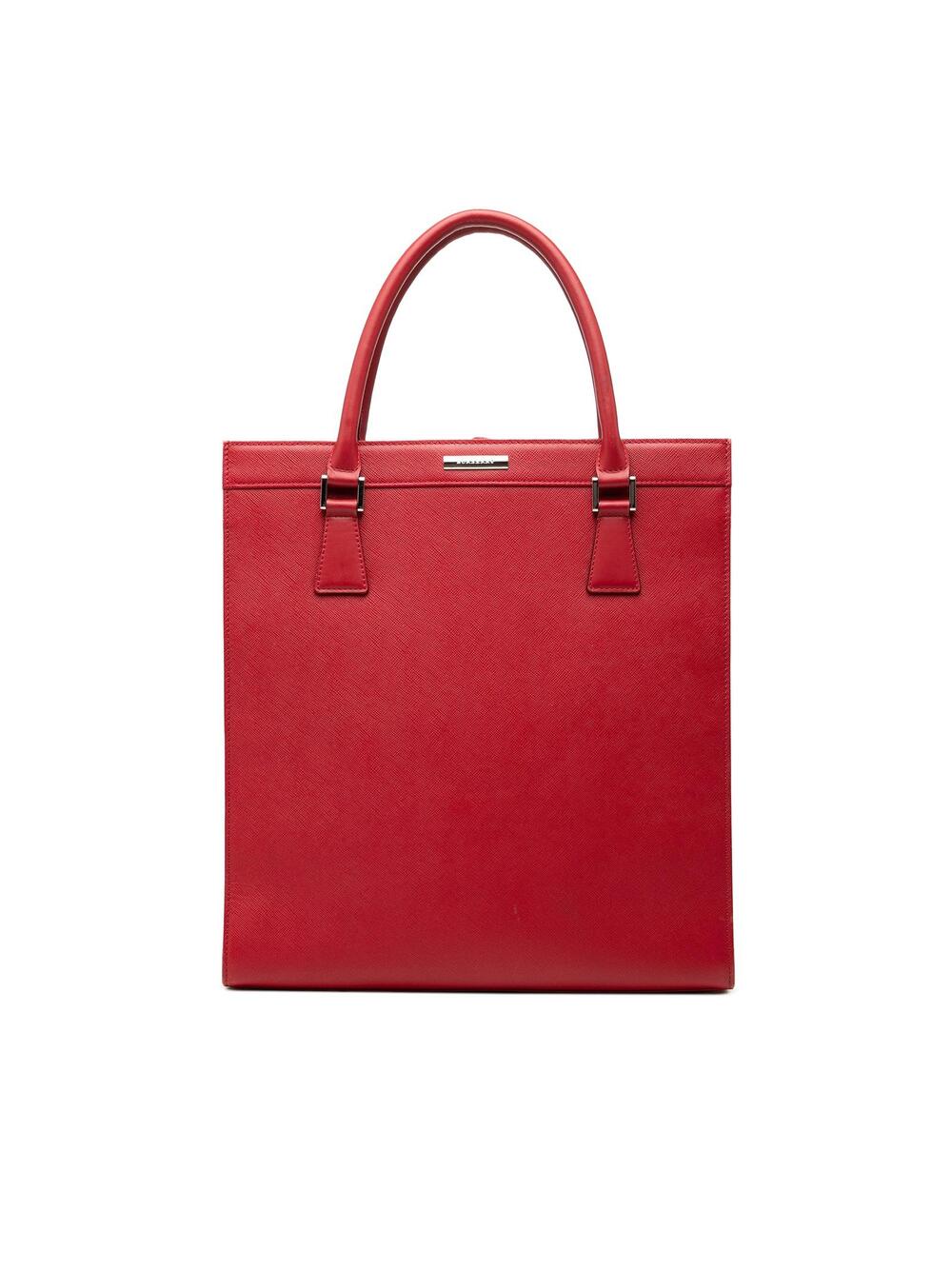 Burberry Leather Tote Pre-Loved Red #340426B35B